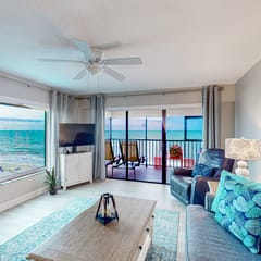 Renovated beachfront condo with heated pool amazing Gulf views and washer dryer