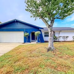 Bright and open home with private pool screened lanai enclosed yard and WD