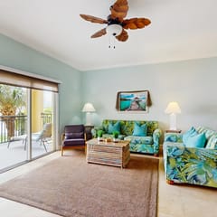 Water view condo with pool hot tub pier private balcony AC and washer dryer