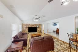 Conveniently located home with private pool patio foosball and private WD