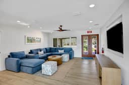 Stylish waterfront home with private pool dock