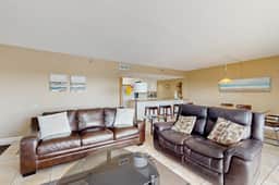 Water view condo with heated Gulf front private balcony and central AC