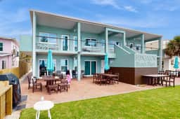 Beachfront condo on ground floor with full kitchen and central AC