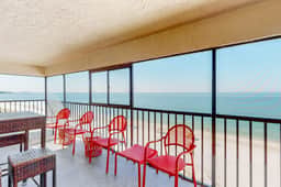 Renovated beachfront condo with heated pool amazing Gulf views and washer dryer