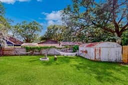 Dog friendly home with fenced yard firepit washer dryer and central AC