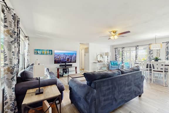 Inviting ranch home near the beach Florida room alfresco dining