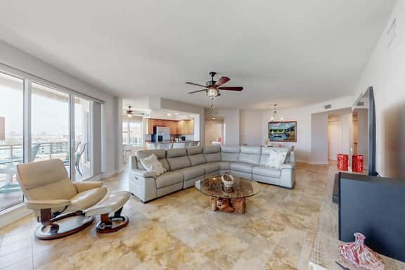 Luxury stunning waterfront condo Central AC pool snowbird friendly