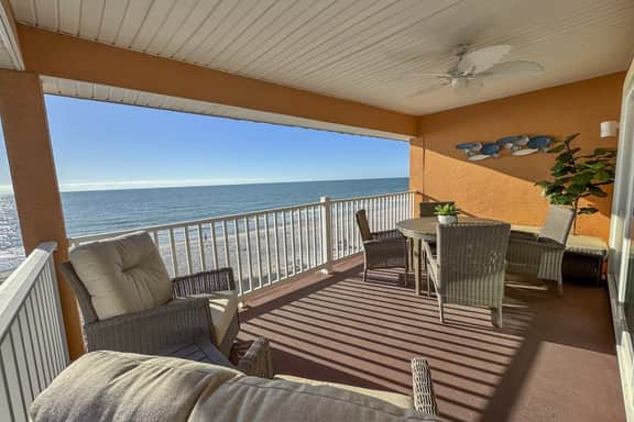 Gulf front condo with amazing water views steps to the beach