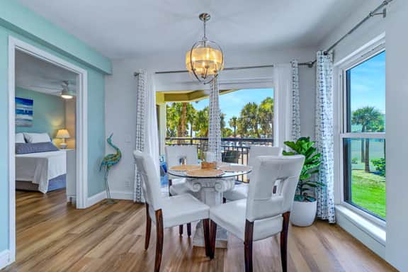 Contemporary gem on the Gulf Coast with balcony and WD walk to beach and shops