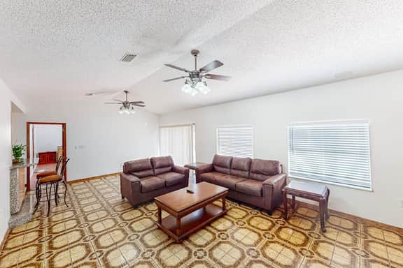 Conveniently located home with private pool patio foosball and private WD