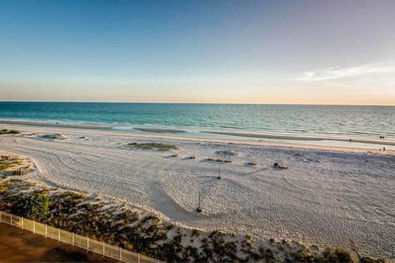 Spacious beachfront condo with lovely Gulf views balcony heated pool and AC