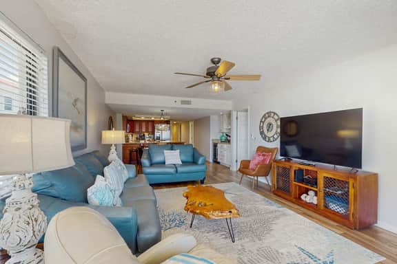 Spacious beachfront condo with lovely Gulf views balcony heated pool and AC