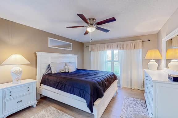 Ground floor condo with golf course views pool and beach access