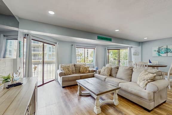Gulf side condo with heated pool hot tub central AC and WD snowbird friendly