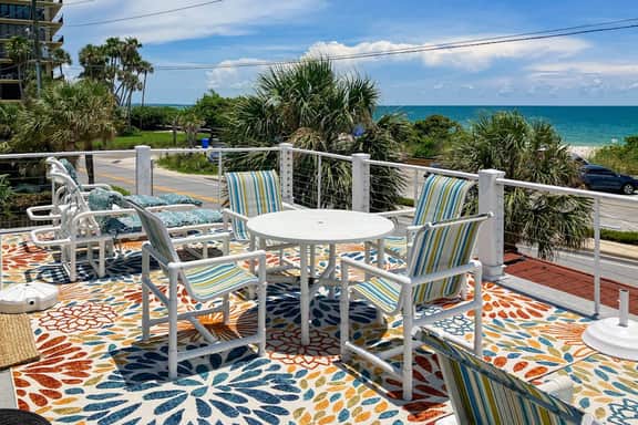 Treasure Island paradise with pool and Gulf view deck steps to Sunset Beach