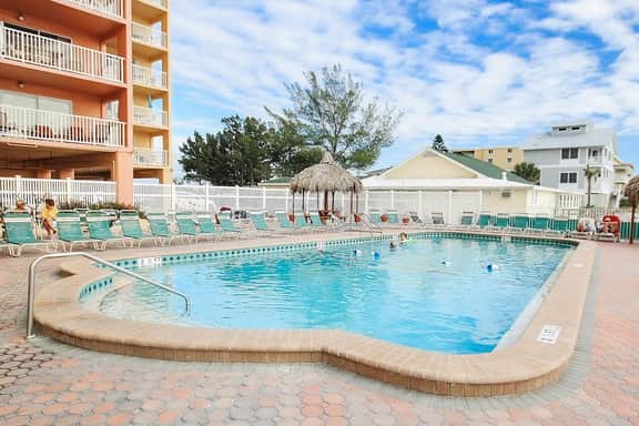 Water view condo with heated Gulf front private balcony and central AC