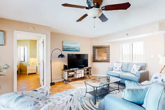 4th floor beachfront beauty with pool and peekaboo Gulf Views walk to waves