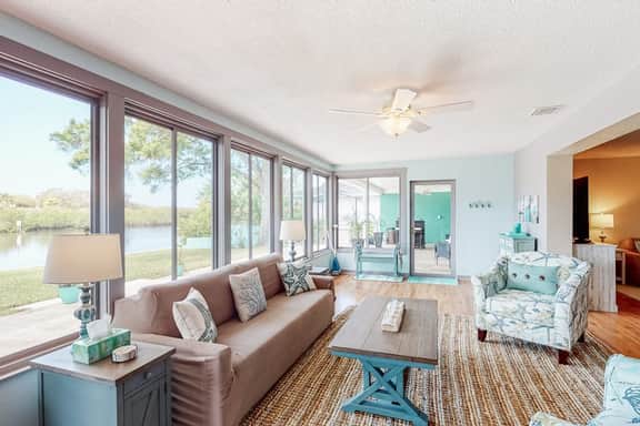 Unique Tropical Waterfront Retreat w/Private Dock, WiFi &Yard