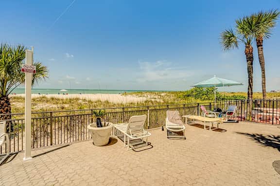 Gulf front getaway with sunset view balcony beachfront pool and easy beach access