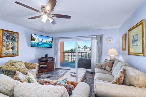Waterfront condo with pool hot tub tennis and beach access