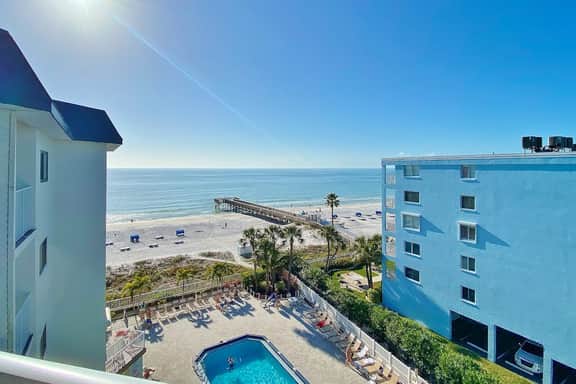 5th floor condo with pool and Gulf views private balcony outdoor pool