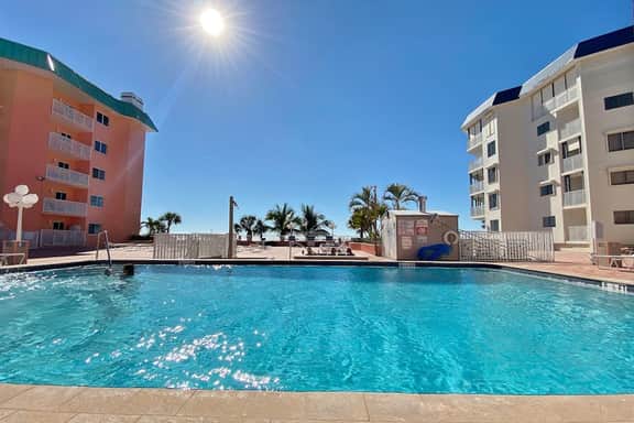 Spacious cottage with glorious Gulf view and beachfront heated pool and spa