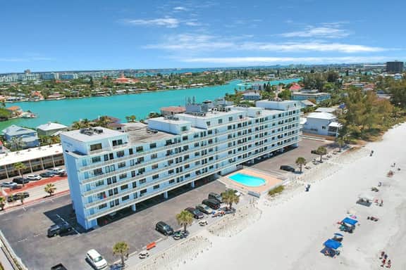 Bright Gulf front condo just steps from the beach