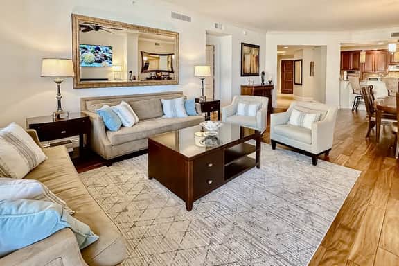 Exclusive Sandpearl Residences condo with Gulf views heated pool spa grills