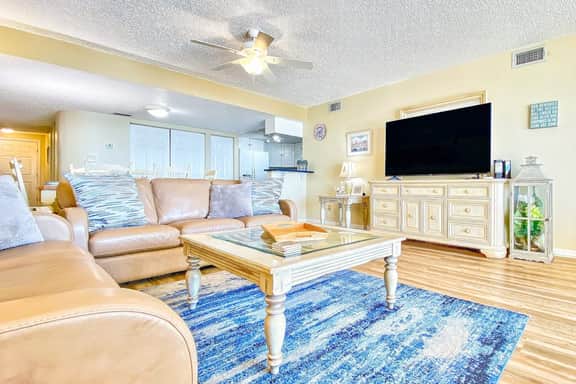 Beachfront coastal condo with private balcony WD on site pool and grills