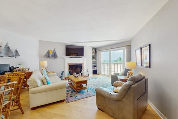 Seaside bliss with scenic Gulf view balcony and beachfront heated pool and spa