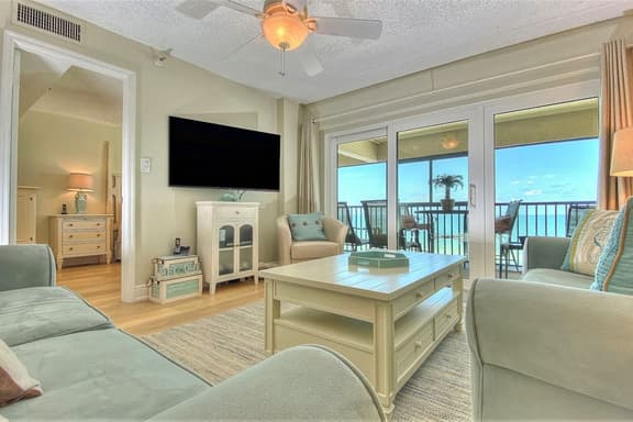 Peaceful Beachfront Escape w/Private Balcony, Heated pool & Spa