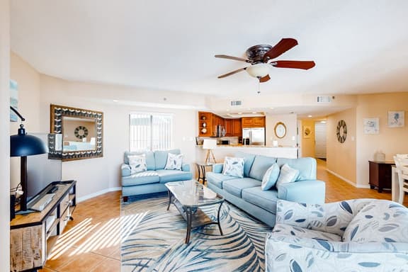 4th floor beachfront beauty with pool and peekaboo Gulf Views walk to waves