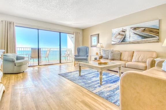 Beachfront coastal condo with private balcony WD on site pool and grills