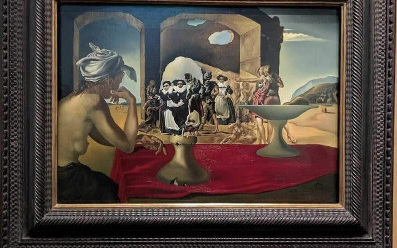 Dalí painting on display at the museum
